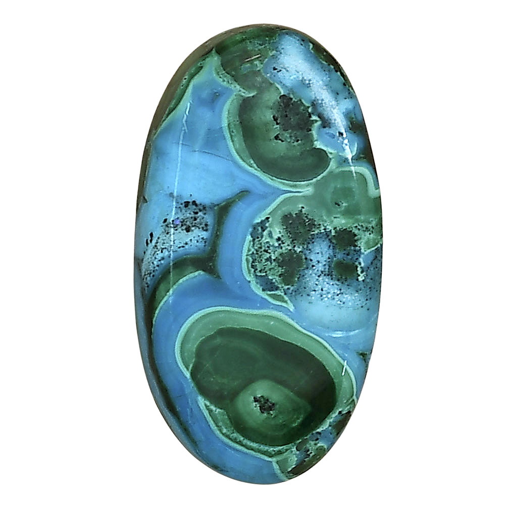 Azurite Malachite 29.7x15.75x6.7 mm Oval Gemstone LS03702-63