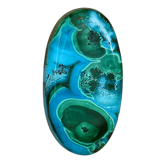 Azurite Malachite 29.7x15.75x6.7 mm Oval Gemstone LS03702-63