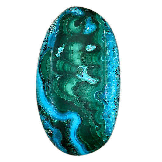 Azurite Malachite 34.58x19.86x6 mm Oval Gemstone LS03704-63