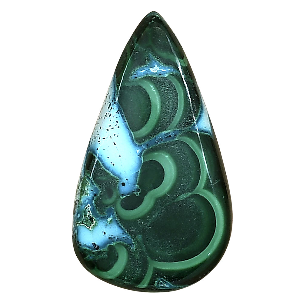 Azurite Malachite 31.1x17.8x5.3 mm Pear Gemstone LS03705-63