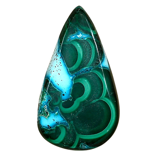 Azurite Malachite 31.1x17.8x5.3 mm Pear Gemstone LS03705-63