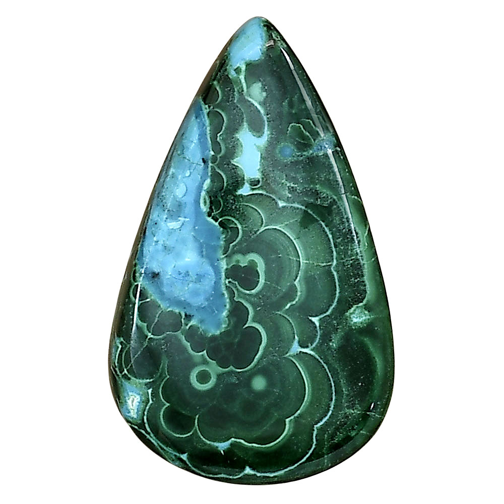 Azurite Malachite 30x18.3x5.5 mm Pear Gemstone LS03706-63