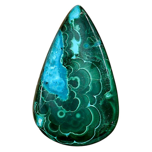 Azurite Malachite 30x18.3x5.5 mm Pear Gemstone LS03706-63