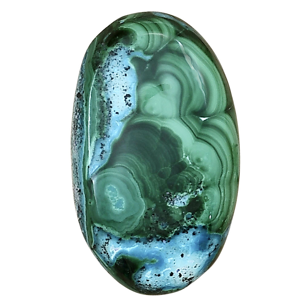 Azurite Malachite 29.8x17.75x6 mm Oval Gemstone LS03711-63