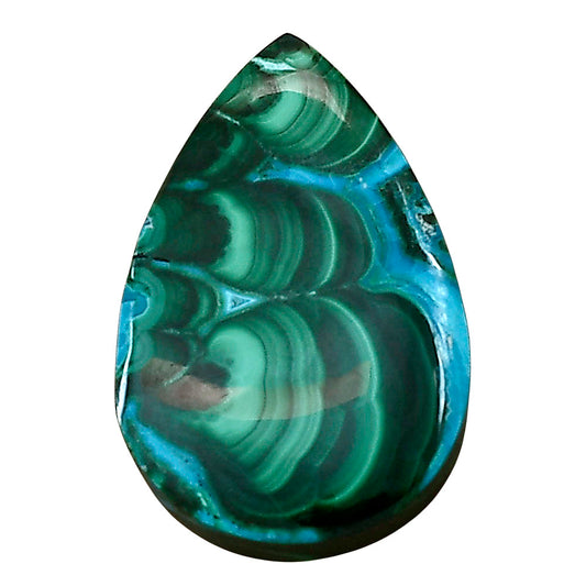 Azurite Malachite 31.2x20.8x6 mm Pear Gemstone LS03712-63