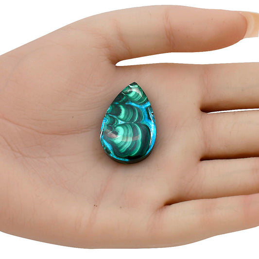 Azurite Malachite 31.2x20.8x6 mm Pear Gemstone LS03712-63