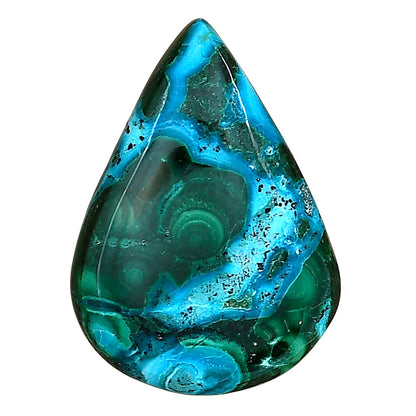 Azurite Malachite 29.5x21.15x5.3 mm Pear Gemstone LS03713-63