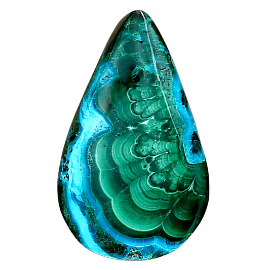 Azurite Malachite 28x17x5 mm Pear Gemstone LS03714-63