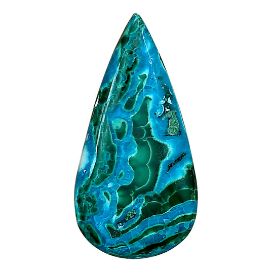 Azurite Malachite 36.9x18.55x4.5 mm Pear Gemstone LS03718-63