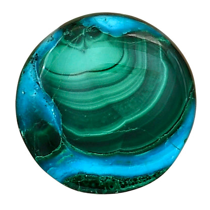 Azurite Malachite 21.1x21.1x5.5 mm Round Gemstone LS03719-63