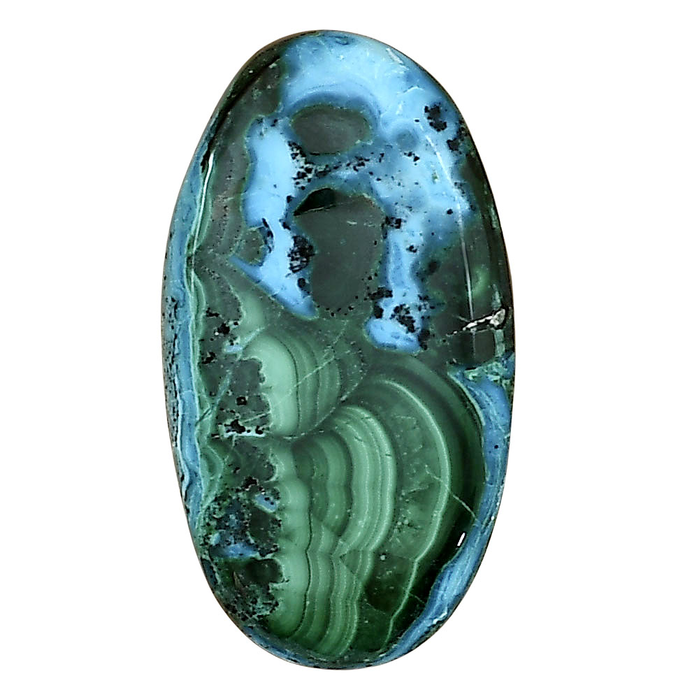 Azurite Malachite 31.55x17.6x5.5 mm Oval Gemstone LS03729-63