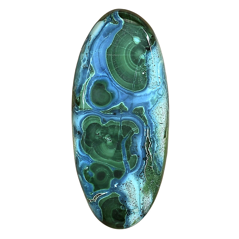 Azurite Malachite 41x18x6.3 mm Oval Gemstone LS03730-63