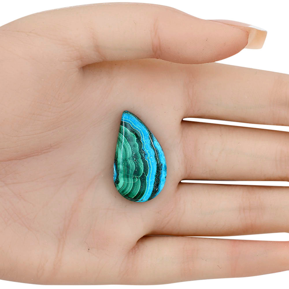 Azurite Malachite 29.3x17x5.2 mm Pear Gemstone LS03734-63