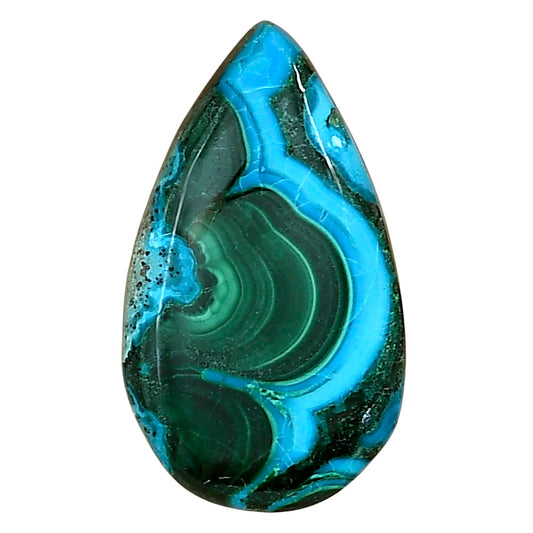 Azurite Malachite 28.6x16.7x5.7 mm Pear Gemstone LS03737-63