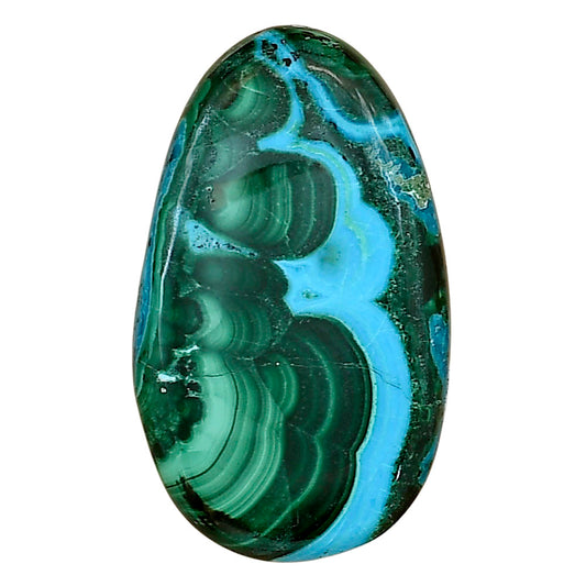 Azurite Malachite 32.5x19.4x6 mm Oval Gemstone LS03738-63