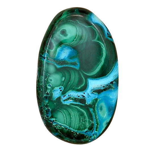 Azurite Malachite 33.8x20.3x5.5 mm Oval Gemstone LS03740-63