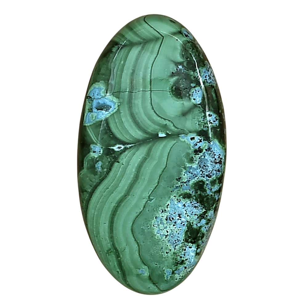 Azurite Malachite 32.6x17.2x5 mm Oval Gemstone LS03757-63