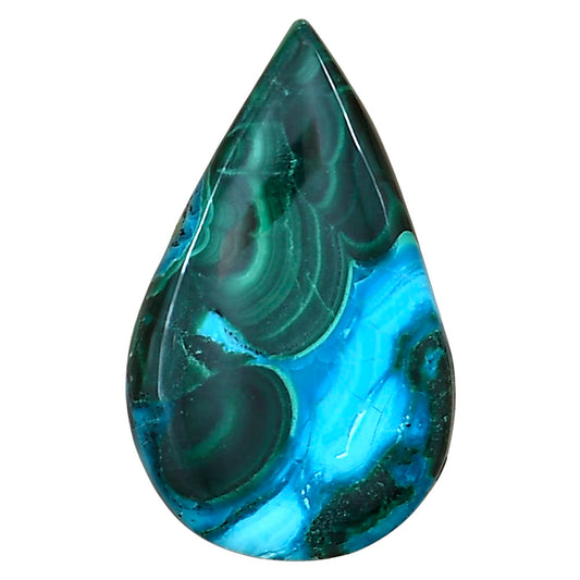 Azurite Malachite 33x20x5 mm Pear Gemstone LS03759-63