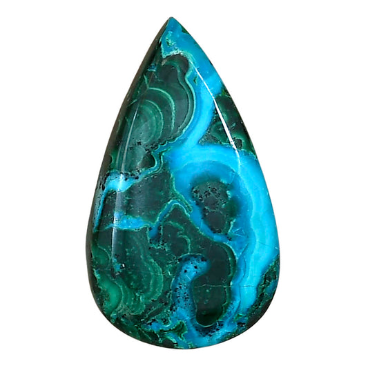 Azurite Malachite 30.75x18x5.8 mm Pear Gemstone LS03761-63