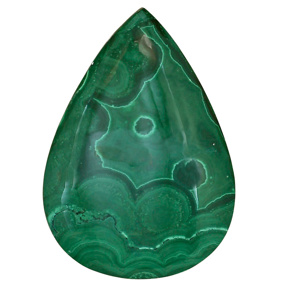 Malachite Eye 44.9x31.8x8.8 mm Pear Gemstone LS03845-65