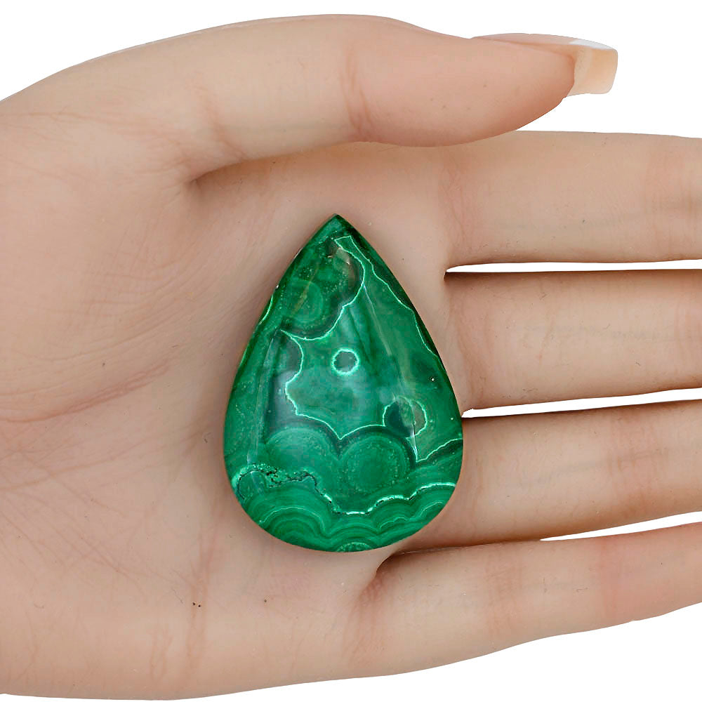 Malachite Eye 44.9x31.8x8.8 mm Pear Gemstone LS03845-65