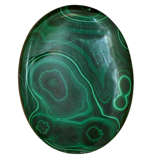 Malachite Eye 51.8x40x7.5 mm Oval Gemstone LS03847-65