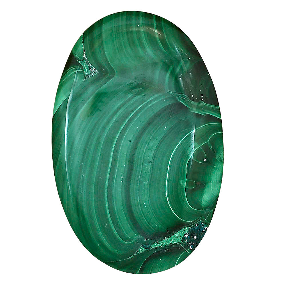 Malachite Eye 43.7x28.5x7.5 mm Oval Gemstone LS03848-65
