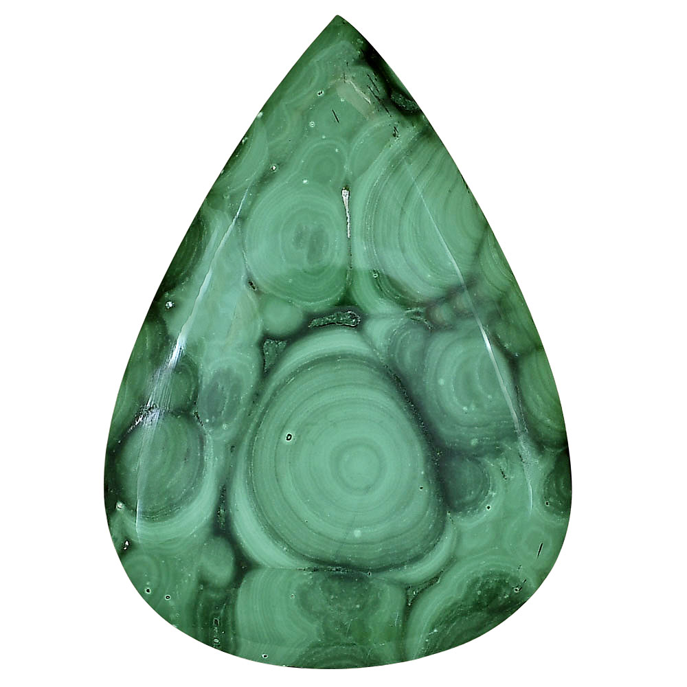 Malachite Eye 51.7x37.2x8.5 mm Pear Gemstone LS03852-65