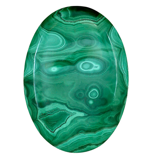 Malachite Eye 46.2x33x8 mm Oval Gemstone LS03856-65