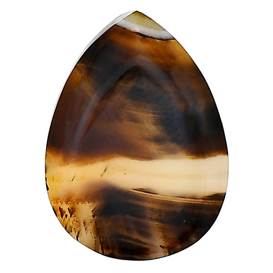 Montana Agate 25.2x18.55x5 mm Pear Gemstone LS03904-40