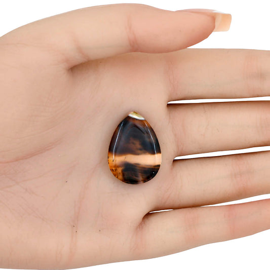 Montana Agate 25.2x18.55x5 mm Pear Gemstone LS03904-40
