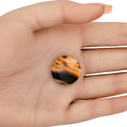Montana Agate 21.2x21.2x4 mm Round Gemstone LS03931-40