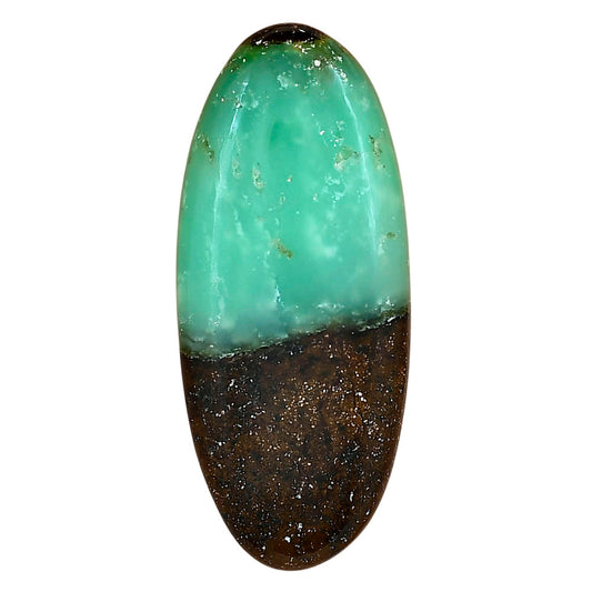 Boulder Chrysoprase 45.2x19.5x7 mm Oval Gemstone LS03946-67
