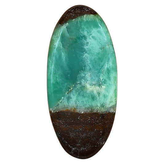 Boulder Chrysoprase 48.7x22.35x6.5 mm Oval Gemstone LS03947-67