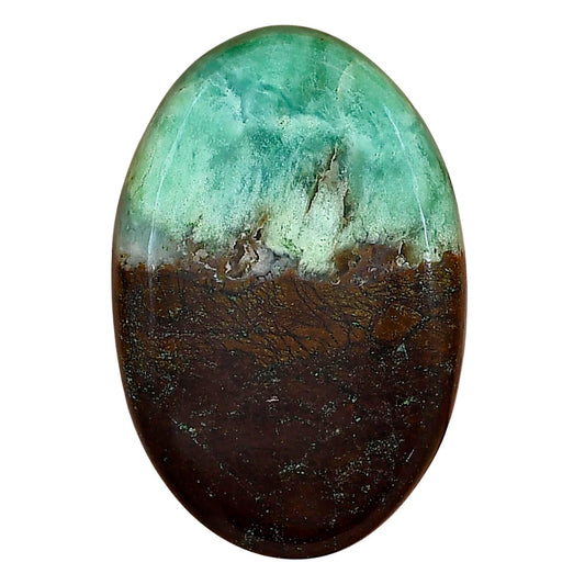 Boulder Chrysoprase 35x23.3x6.8 mm Oval Gemstone LS03959-67
