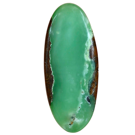Boulder Chrysoprase 52.6x22x5.5 mm Oval Gemstone LS03960-67