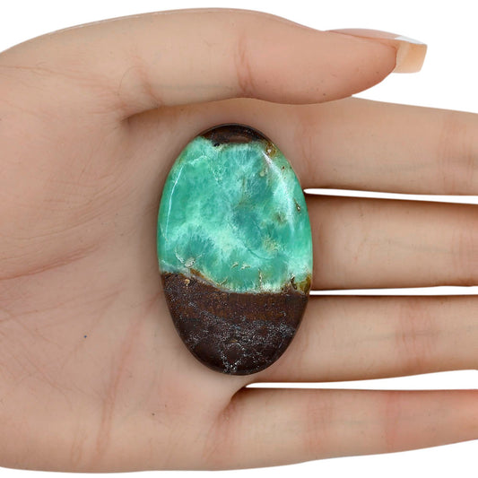 Boulder Chrysoprase 48.5x29.8x6.3 mm Oval Gemstone LS03963-67