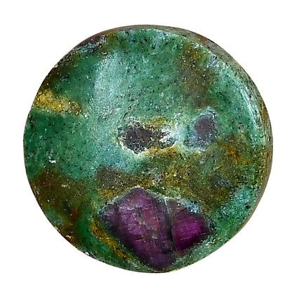 Ruby-In-Fuchsite 23.6x23.6x5 mm Round Gemstone LS03968-68