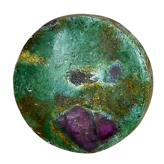 Ruby-In-Fuchsite 23.6x23.6x5 mm Round Gemstone LS03968-68