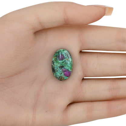 Ruby-In-Fuchsite 22.8x15.1x4.5 mm Oval Gemstone LS03983-68