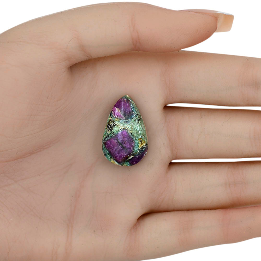 Ruby-In-Fuchsite 24.1x15.3x6.5 mm Pear Gemstone LS03997-68