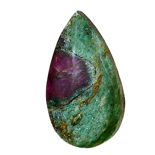 Ruby-In-Fuchsite 27.15x15.6x5 mm Pear Gemstone LS04000-68