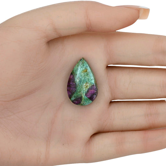 Ruby-In-Fuchsite 26.35x17x5 mm Pear Gemstone LS04020-68