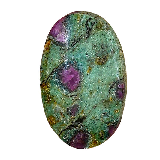 Ruby-In-Fuchsite 28.2x17.7x5 mm Oval Gemstone LS04024-68
