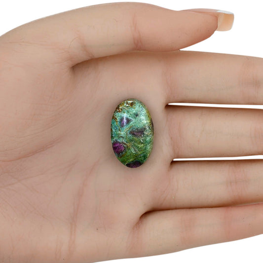 Ruby-In-Fuchsite 23.7x14.7x6 mm Oval Gemstone LS04028-68