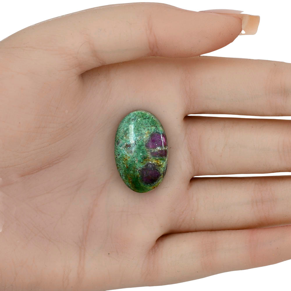 Ruby-In-Fuchsite 26x17x5.5 mm Oval Gemstone LS04034-68