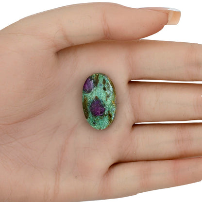 Ruby-In-Fuchsite 25.6x15.3x6 mm Oval Gemstone LS04035-68