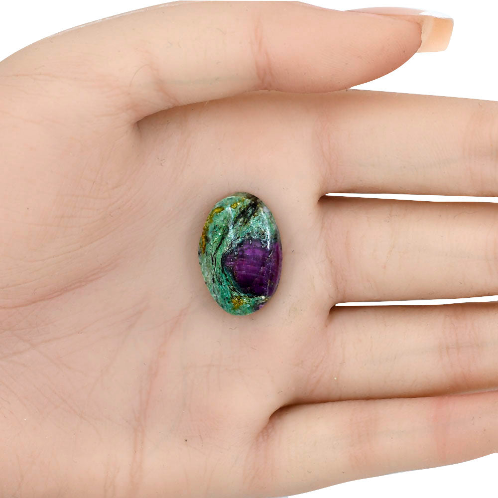 Ruby-In-Fuchsite 21.65x14.5x5.5 mm Oval Gemstone LS04041-68