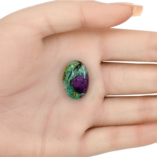 Ruby-In-Fuchsite 21.65x14.5x5.5 mm Oval Gemstone LS04041-68