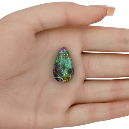 Ruby-In-Fuchsite 25.2x14.5x6 mm Pear Gemstone LS04044-68